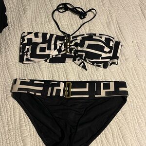Black & White bikini top and bottom